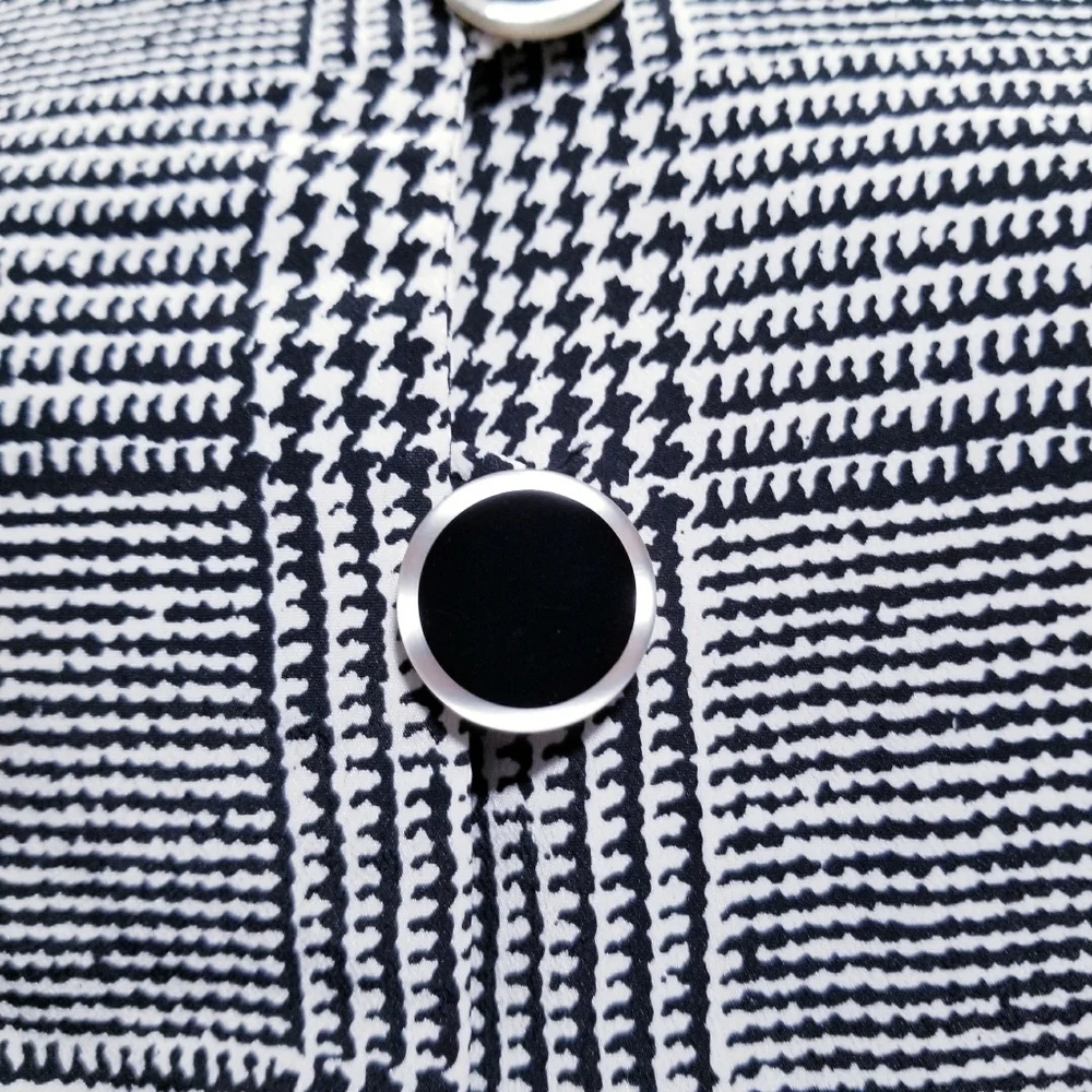 Vintage 90's retro glam print blazer career jacket 10 - Picture 4 of 7